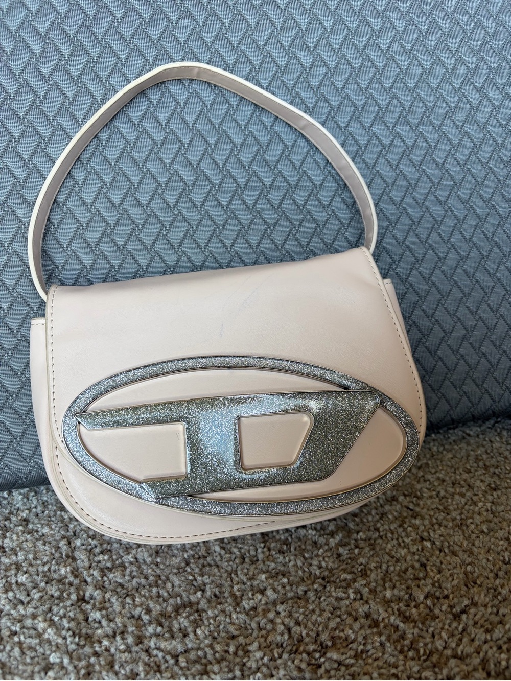 Disel DR 1 mini shoulder bag converts to crossbody light pastel pink